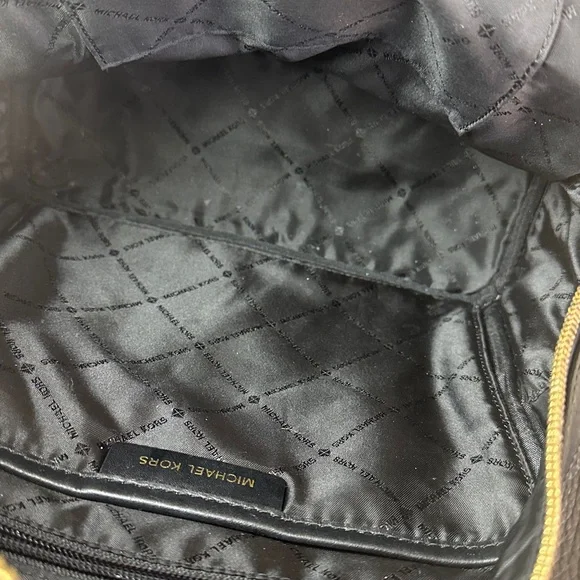 Michael Kors Black Backpack with Gold Accents - Picture 14 of 14